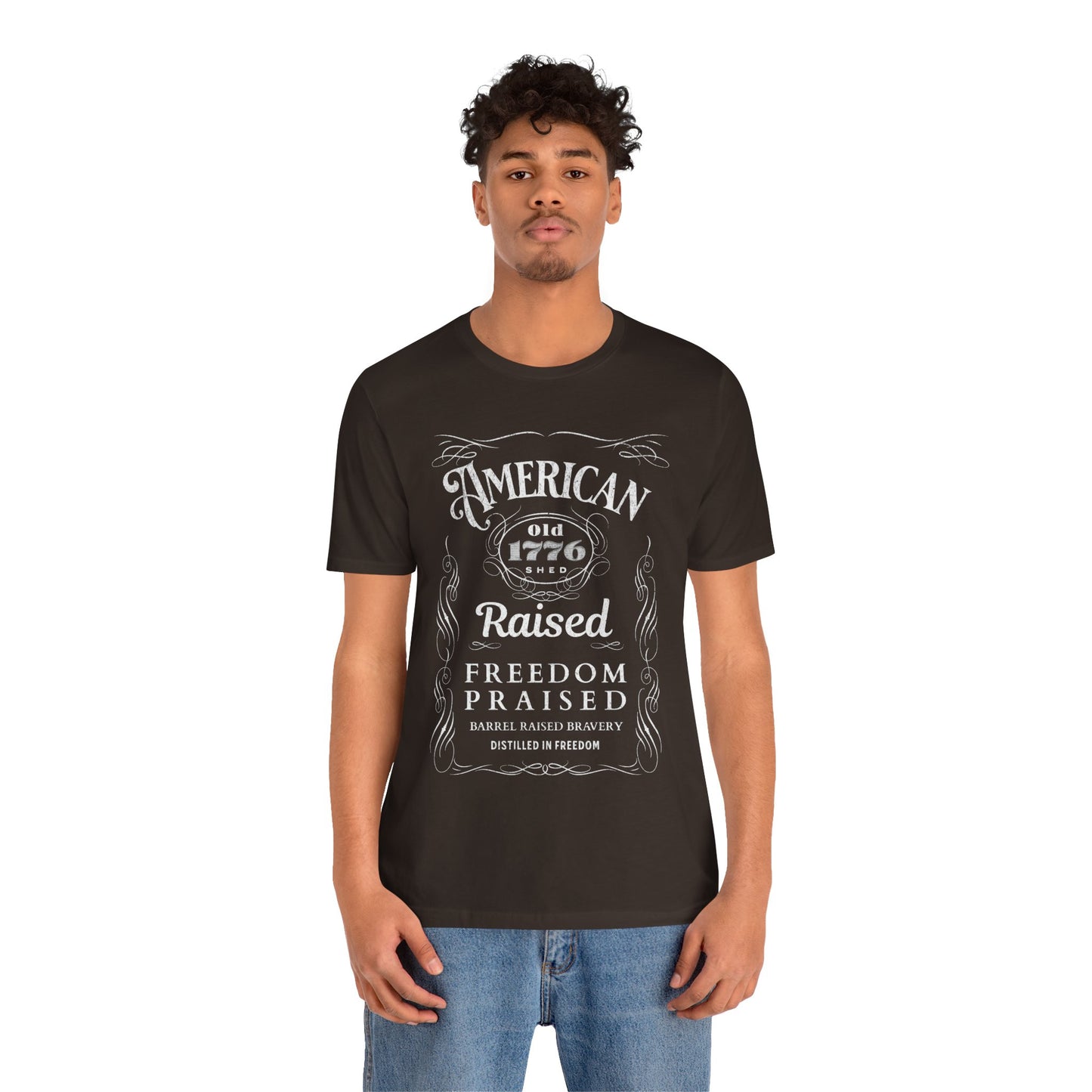 American Raised Whiskey Label Nostalgic tee