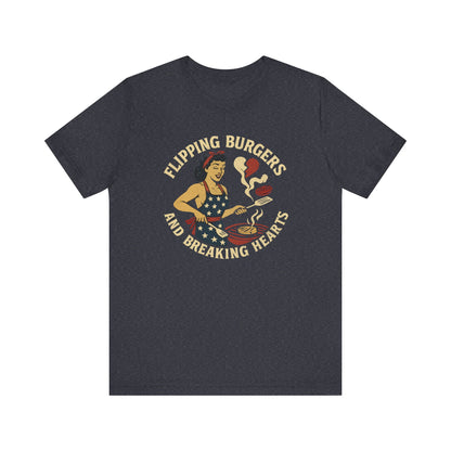 Flipping Burgers & Breaking Hearts tee