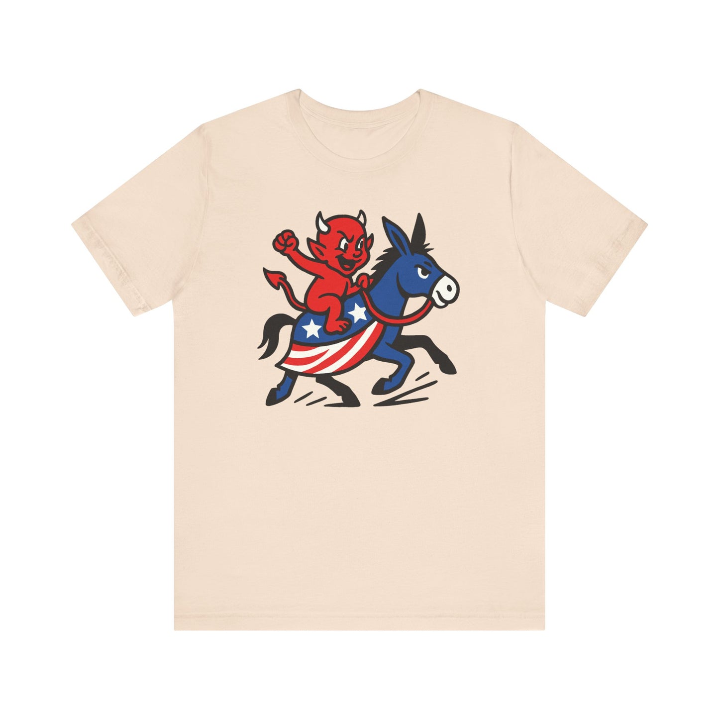 The devil is a donkey, Funny Election Shirt, Graphic Tee for All Occasions, Political Humor T-Shirt