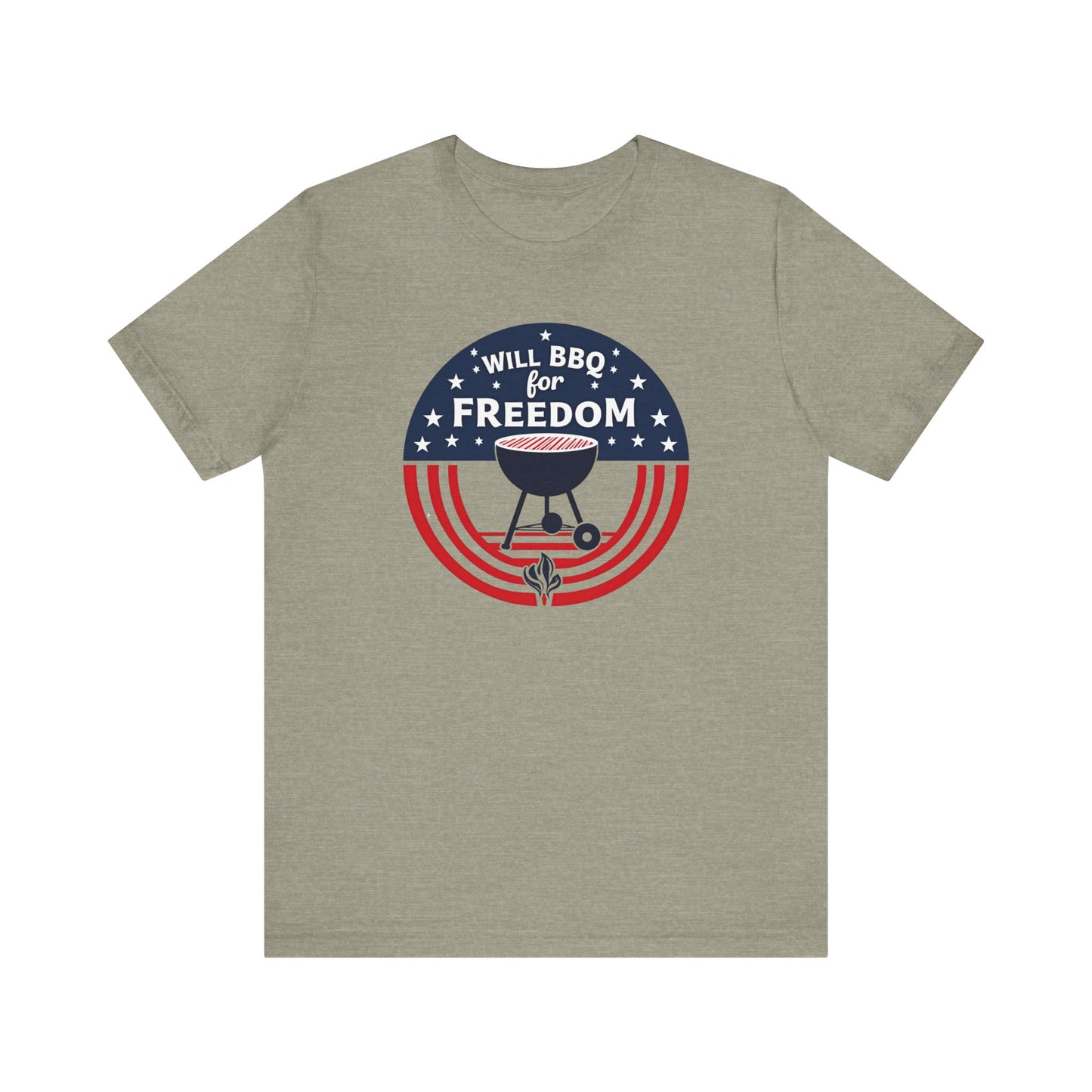 BBQ Freedom Tee | Unisex Jersey Shirt, Grill Lover Gift, 4th of July Shirt, Summer BBQ Apparel, Freedom Celebration Top