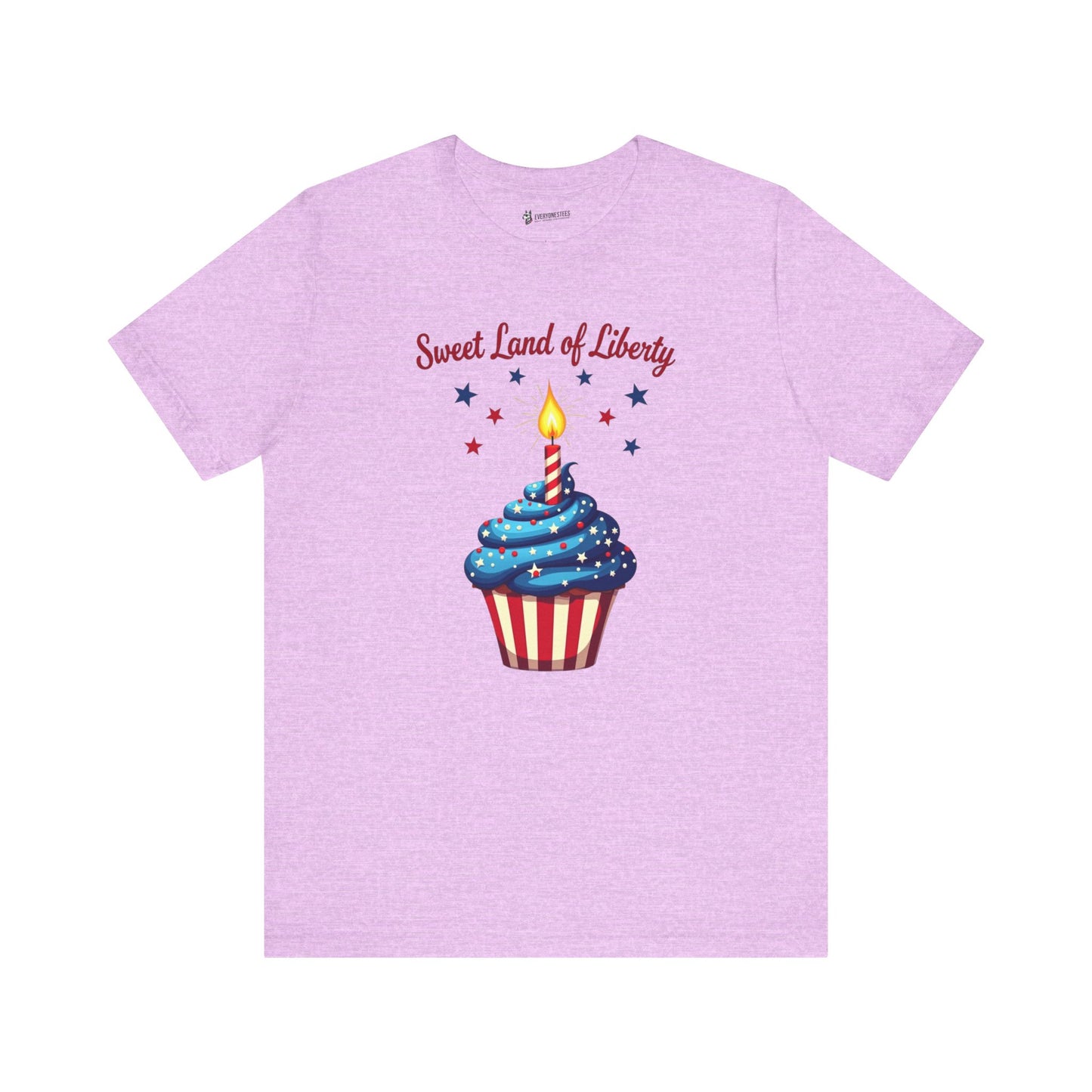 Patriotic Cupcake Tee - Sweet Land of Liberty Unisex Jersey Short Sleeve Shirt