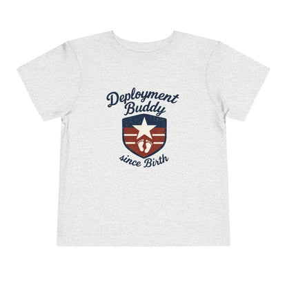 Toddler Deployment Buddy Tee, Cute Kids Shirt, Gift for Military Families, Birthday Outfit, Deployment Celebration Tee