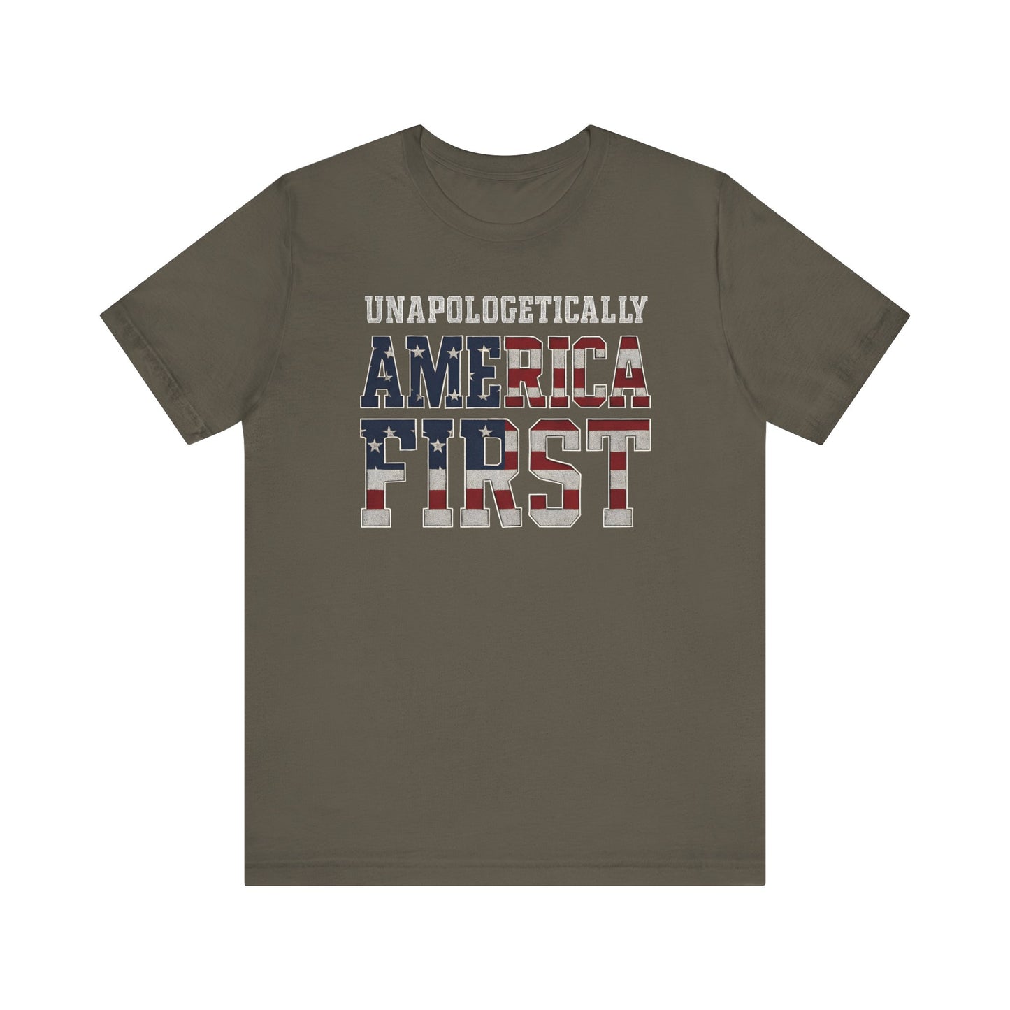 America First Unisex Tee | Patriotic Short Sleeve Shirt
