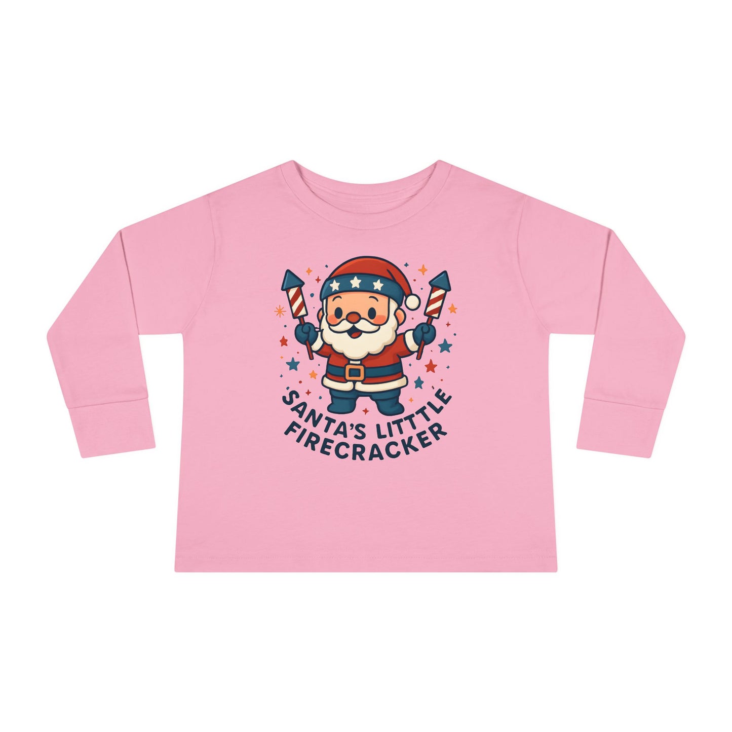 Santa’s Little Firecracker Toddler Long Sleeve Tee