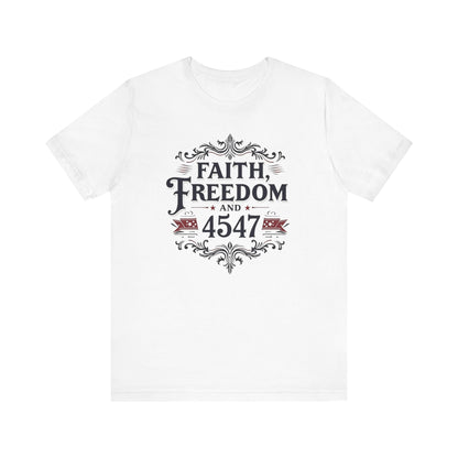 Faith and Freedom Unisex Tee | Inspirational Shirt, Casual Wear, Graphic Tee, Gift for Him, Women’s Fashion, Everyday Comfort