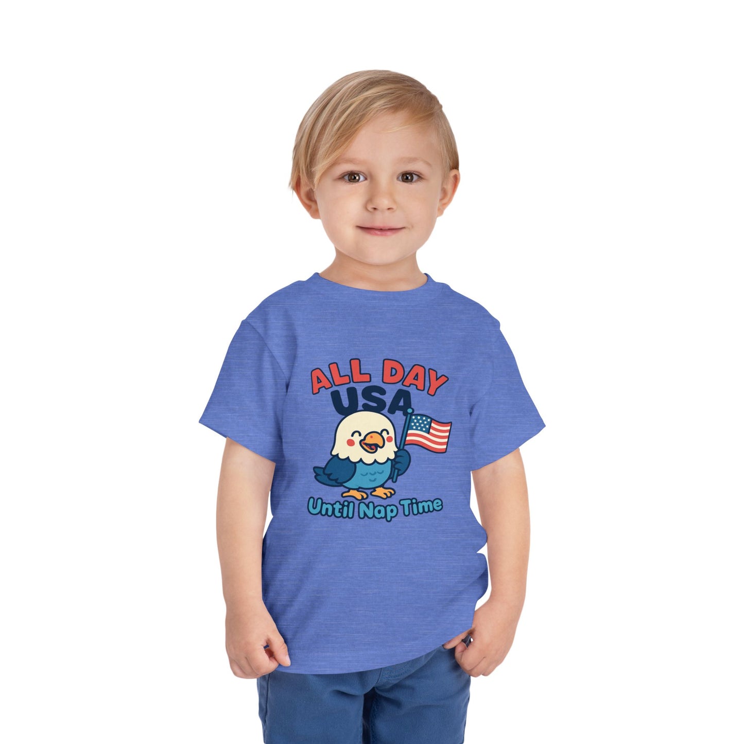 All Day USA Until Nap Time - Cute Kids Shirt