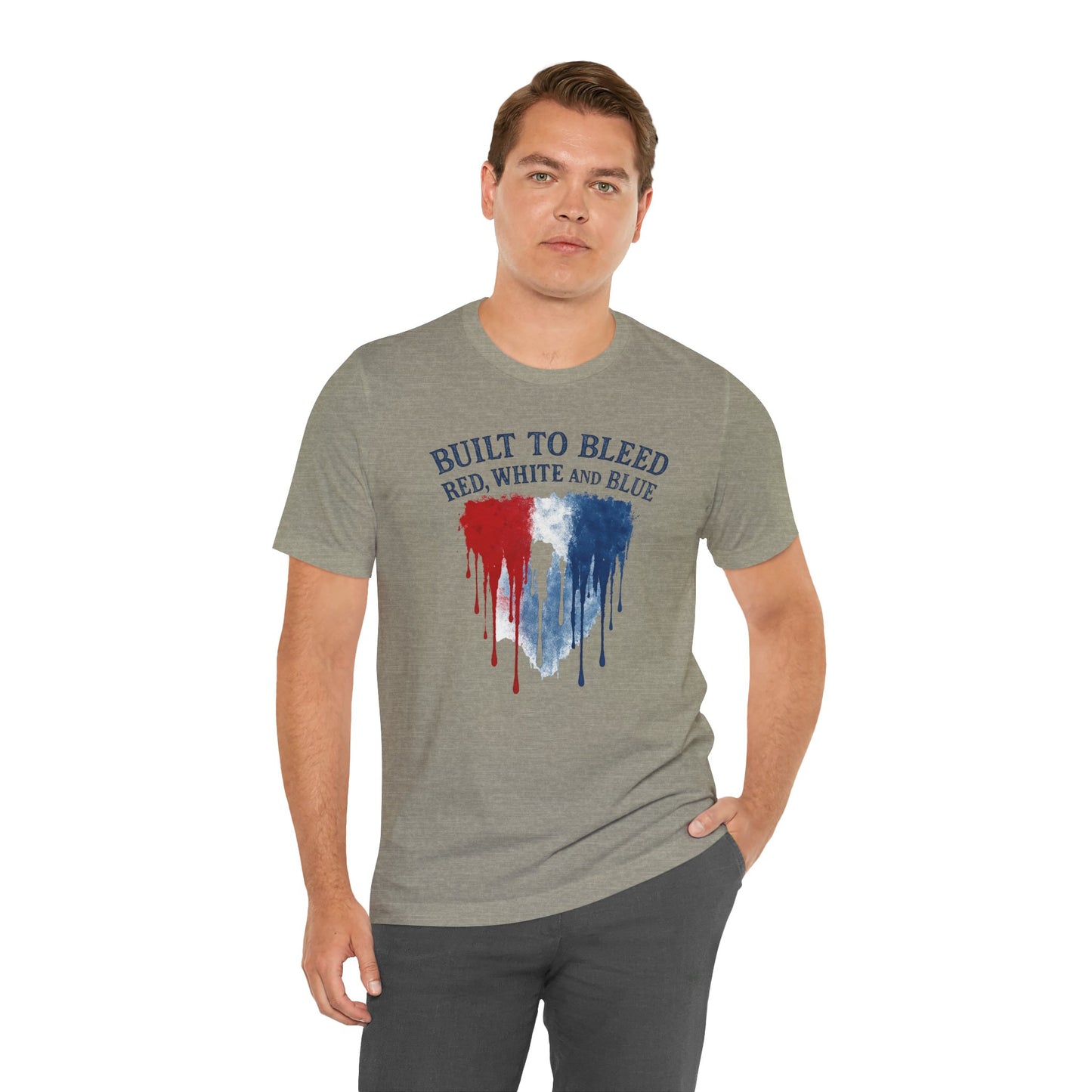 Built to Bleed Red White and Blue Shirt, Americana Tee