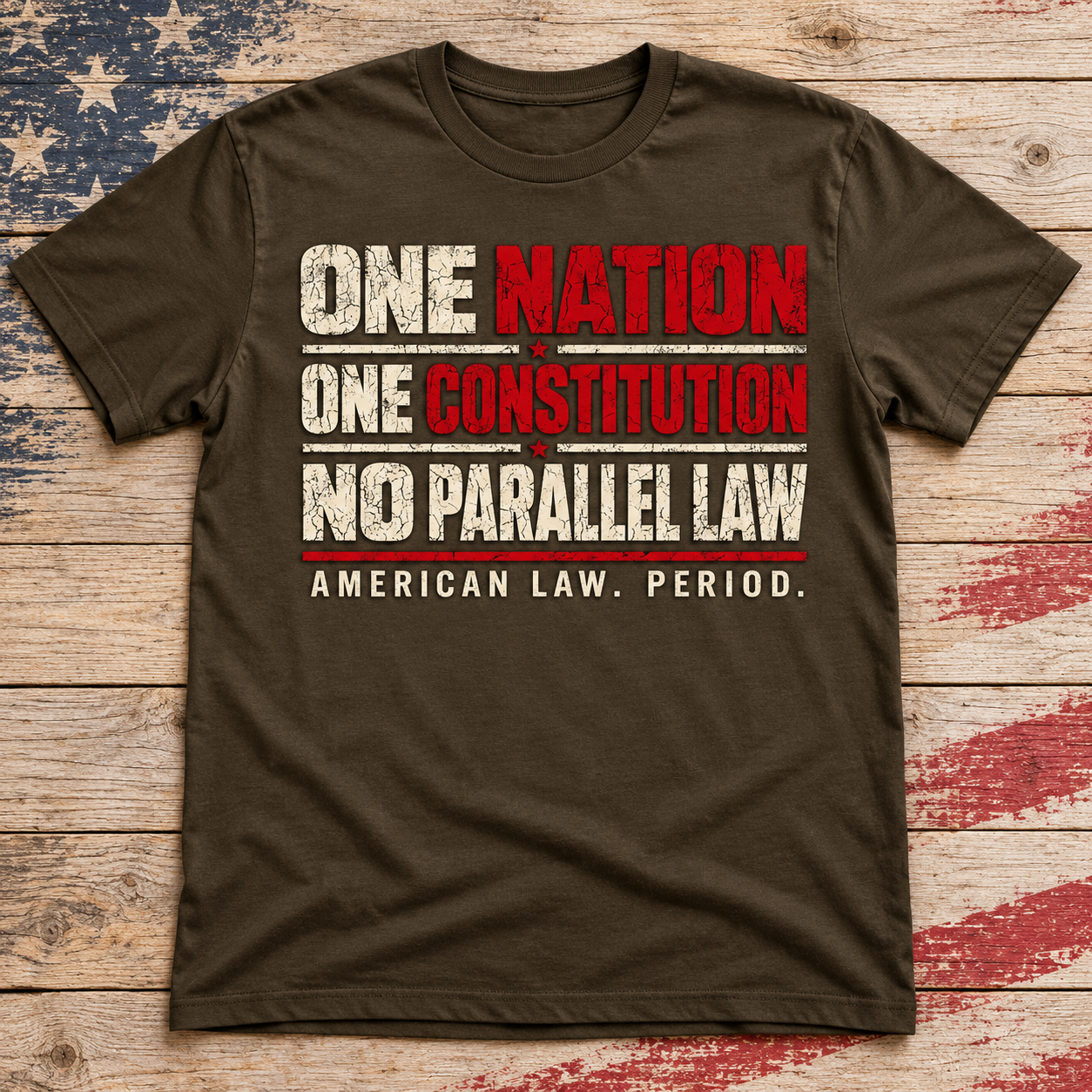 One Nation One Constitution Tee — patriotic shirt mockup